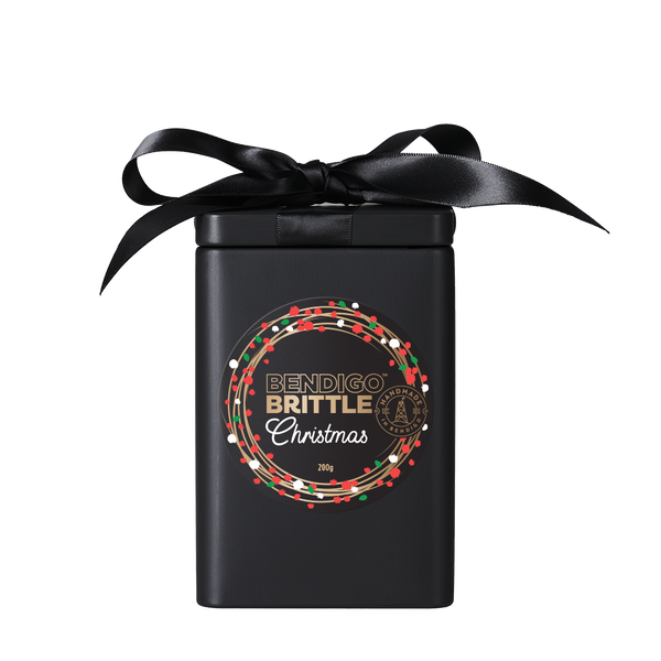 Christmas Brittle 200g Matte Black Tin